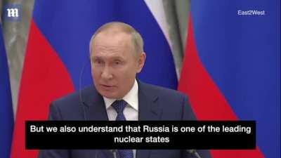 President of Russia Vladimir Putin warning statement yesterday of what would happen if Ukraine joins NATO