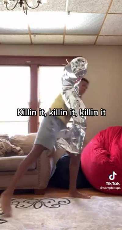 Pretending to be an air bender