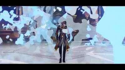 Zhongli vs Childe but it's like an anime