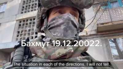 Update from Bakhmut 19/12/22. Bakhmut holds and the Russians got counter-attacked pushing them further out.