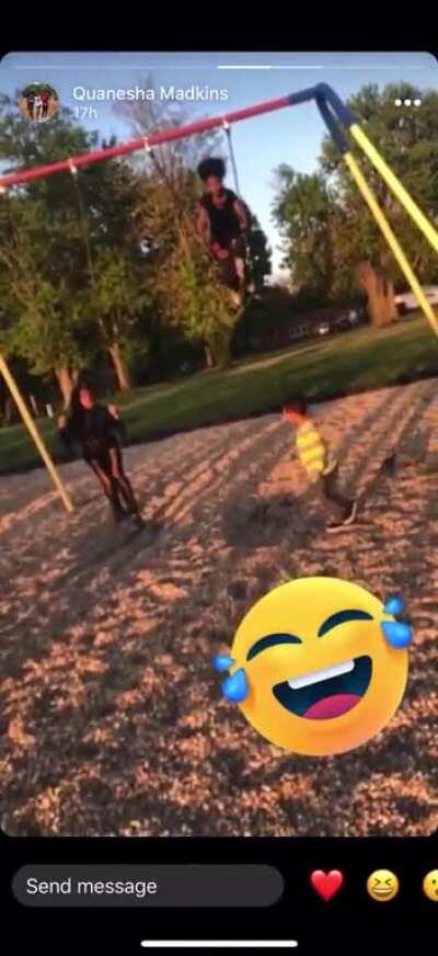 HMC when you swing and you’re kid is loose