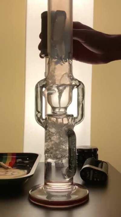 Custom Biao double inline perk + double uptake straight tube function vid