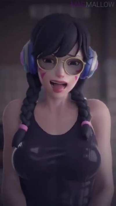 D.Va Playing with her Pussy
