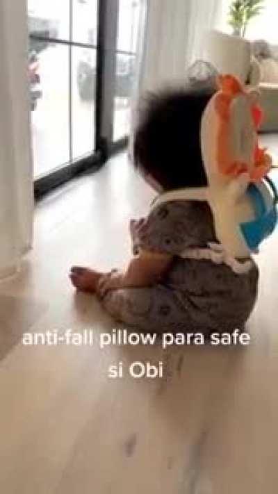 i think he needs another anti-fall pillow