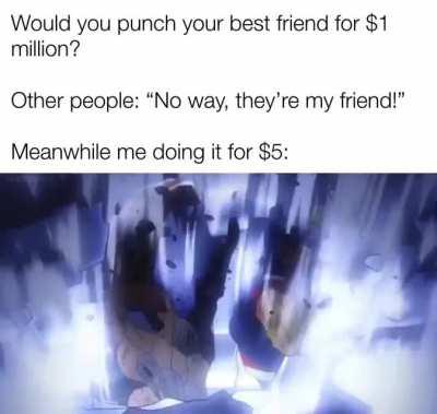 Heck, I’d do it for a cheeseburger from McDonald’s