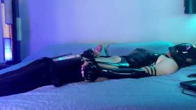 shiny forced orgasm / cumshot