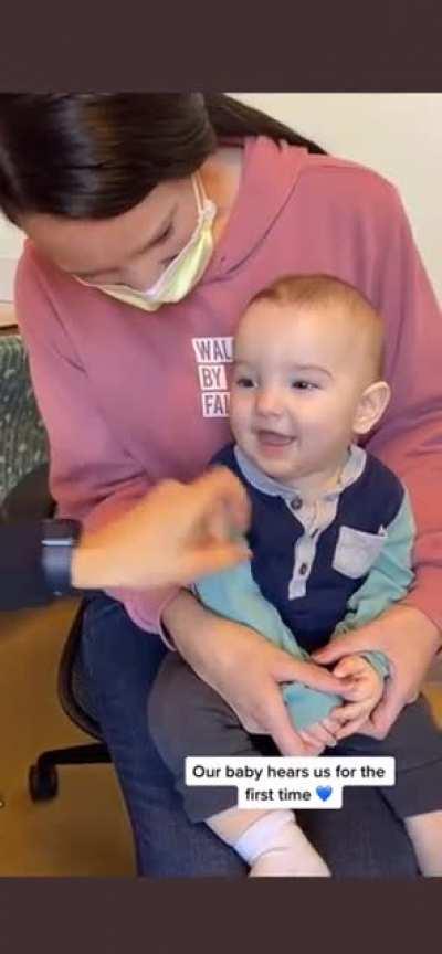 Little Human hears for the first time :)