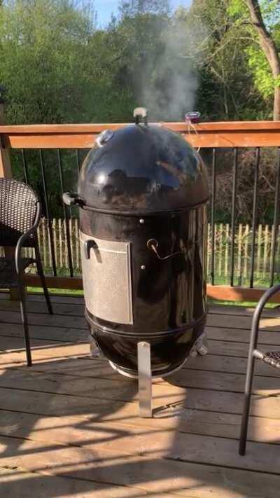 Pulled pork on since 5am. 225 steady.