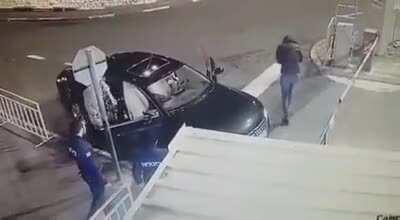 Big man to crying baby in 3..2..1