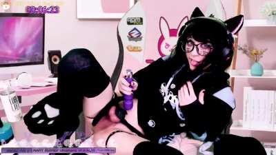 They're currently streaming on their website, edging in chastity