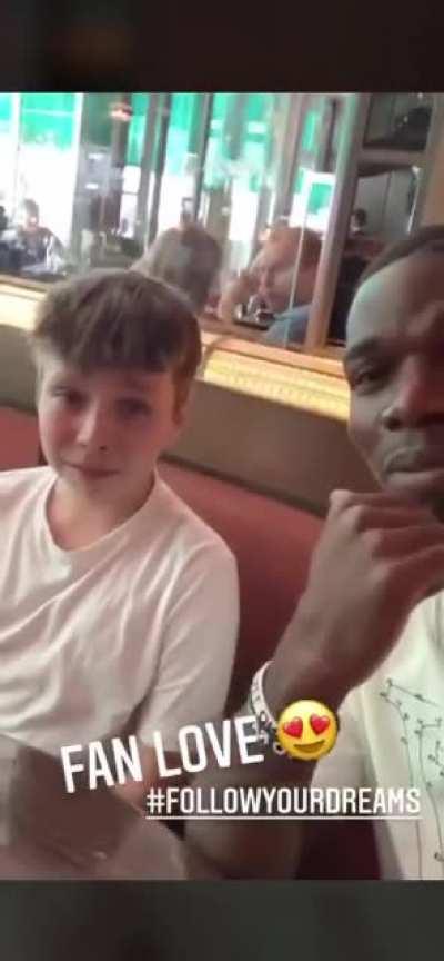 Paul Pogba making a young fans day 🥺[Pogba’s Instagram story]