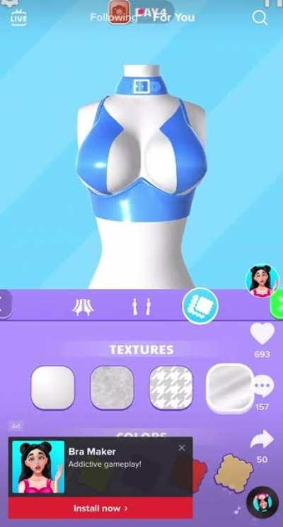 Why are bra making games being advertised towards children?