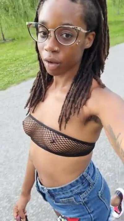 1st post here! Out walking my puppy in this NSFW outfit😏🤭