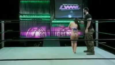 Brooke's face being slammed into the corners of the ring