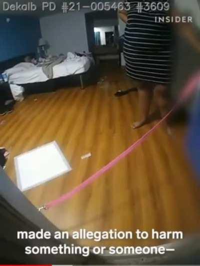 Body cam video of peaches getting questioned by police after abusing her dog.