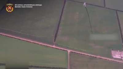 Ukrainian drone filmed its destruction.