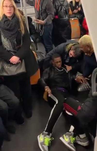 Pretending to have a seizure on a packed train…