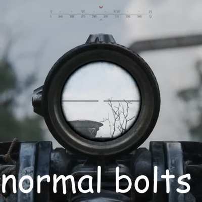 you can line up shots with the bottom thingy of the deadeye crossbow scope