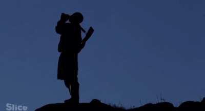 Mongolian sheep herders go wolf hunting.