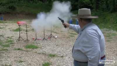 Finishing the last teams with my trusty LeMat