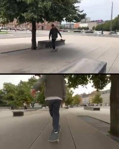 Insane drone control, going between his legs. Cool behind the scenes footage