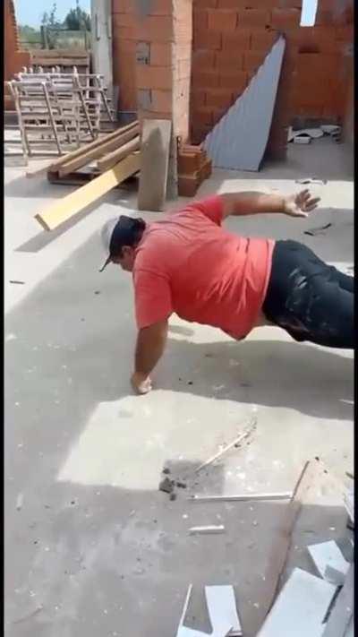 This guys knows how to exercise his body