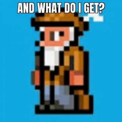 That wario paid meme but terraria.