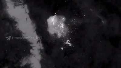 Drone drop on a Russian sabotage group near the village of Shcherbynivka in the Donetsk region by the 12th 