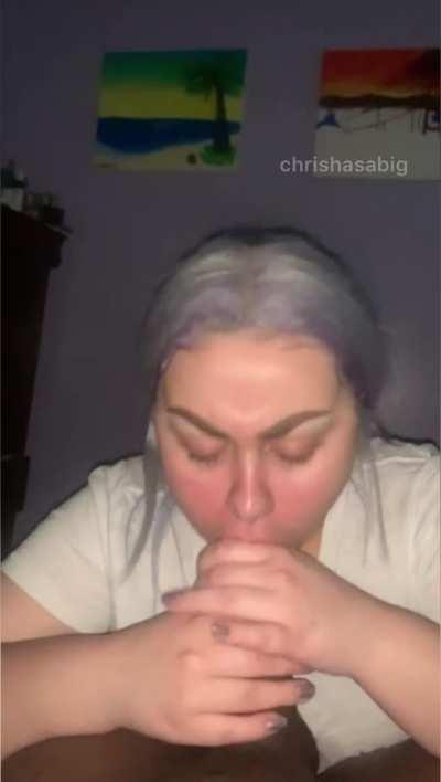 She can’t help but try and stuff her mouth with my BBC [OC]