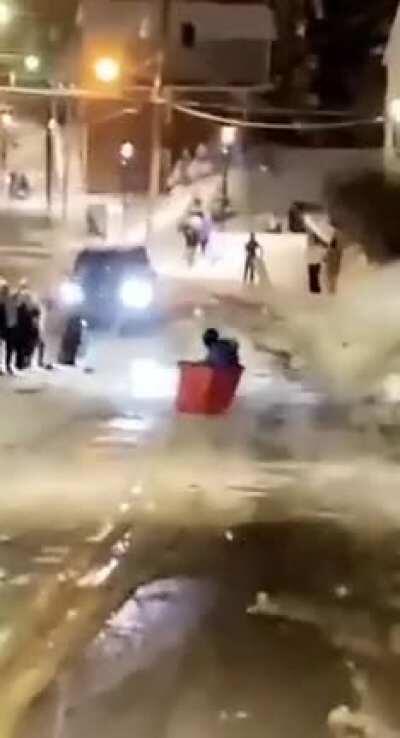 WCGW Hitting A Cop Car