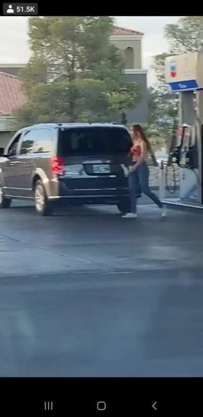 I hope she just bought that car...