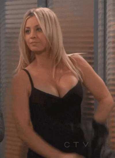 Kaley Cuoco’s massive milkers have me throbbing this morning.