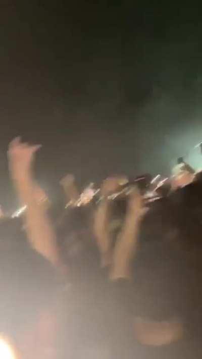 Joy noticed me in the pit with his shirt.