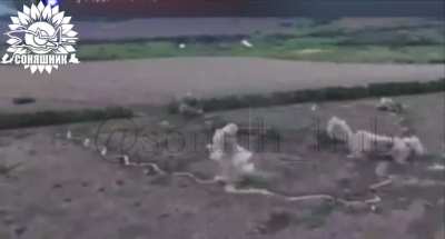 The Ukrainian Armed Forces carried out an F-16 airstrike using 4 guided American GBU-39 bombs on a Russian dugout east of the village of Tyotkino in the Kursk region. May 2025.