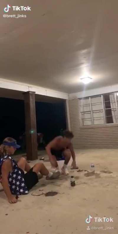 God doing a bottle flip