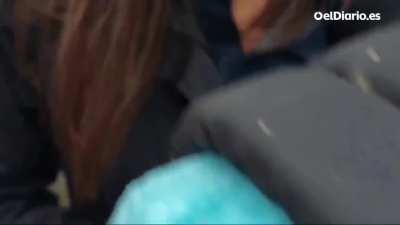 Mob of people yelling at Caitlyn Jenner