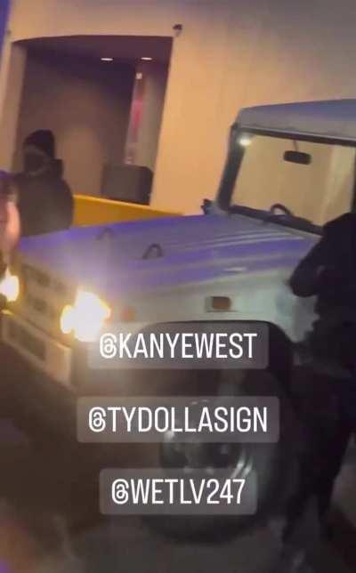 Kanye West & Ty Dolla Sign recording a music video for Fuck Sumn