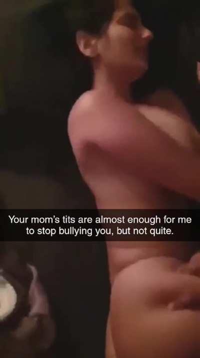 You got a text from a friend in school saying that your bully was coming to your house to beat your ass. You ran away from home, but left your poor mother to open the door when your bully came knocking.