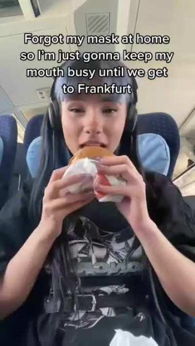 Thanks, I hate nibbling food to not wear a mask