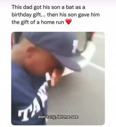 Dad gets his son gift, son returns the favor.