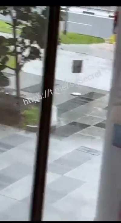 Alternative angle of the Buangkok Samurai being pinned down by pedestrians