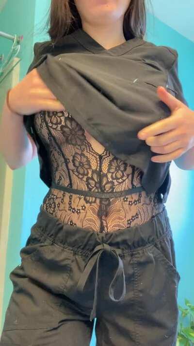 May or may not have worn this to work under my scrubs today