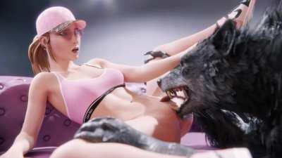 She wanted to take her pet out for an exercise, but he found another way to burn calories (Rekin3d)