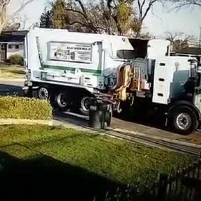 Elmer Fudd could spend a whole episode trying to dump this smug immovable trash can