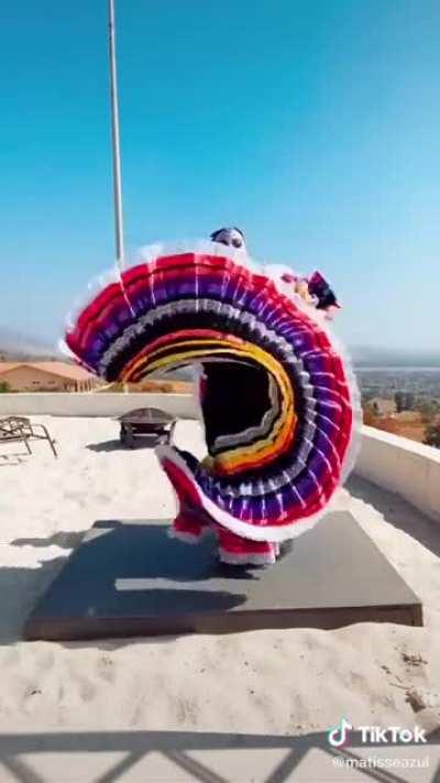 The way she moves her dress