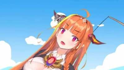 Marine is ＨＯＲＮＹ but she hooks a dragon