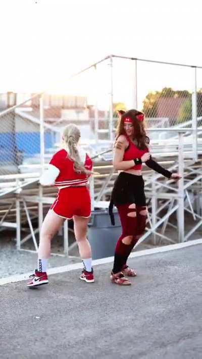 Cat and princess dance