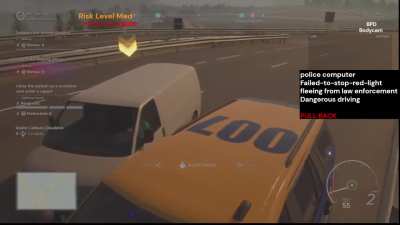 Fleeing driver brake check van into me