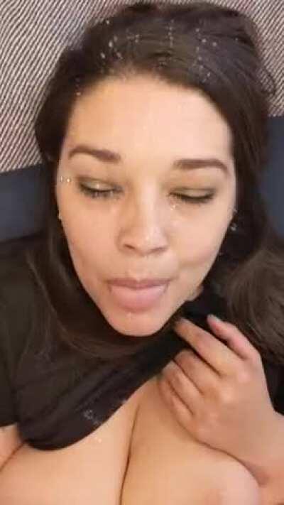 I love when he makes me beg to be covered in cum