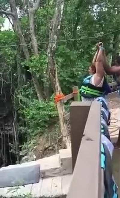 Hold my fries while I try to zipline